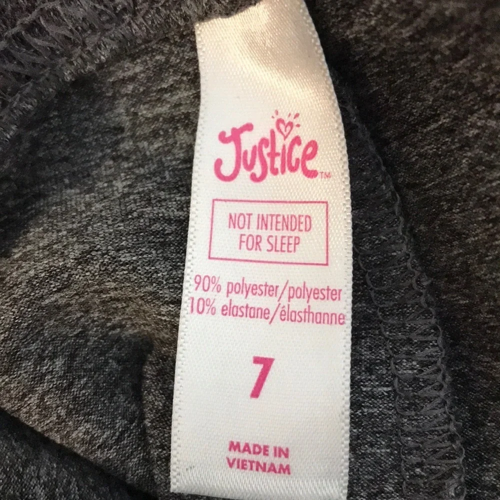Girls Justice Gray with White Graphic Joggers